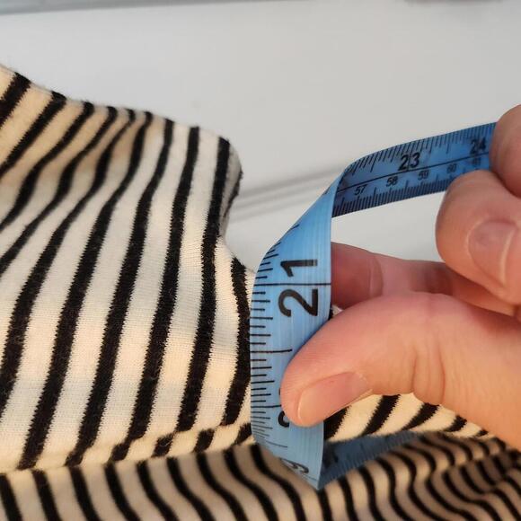 Böhme Women's White Striped High Neck Dress- Size Small - Picture 3 of 8